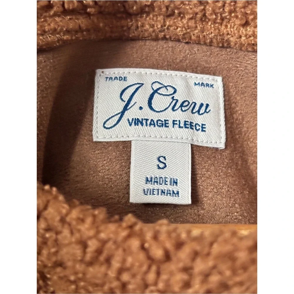 J. Crew Teddy Cropped Brown Sherpa Sweater Women's SMALL  Cozy